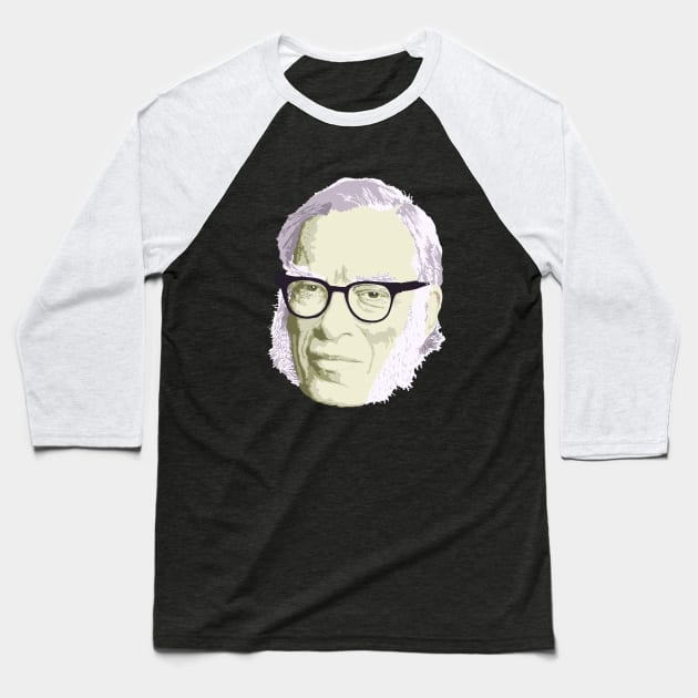 Isaac Asimov Baseball T-Shirt by TropicalHuman